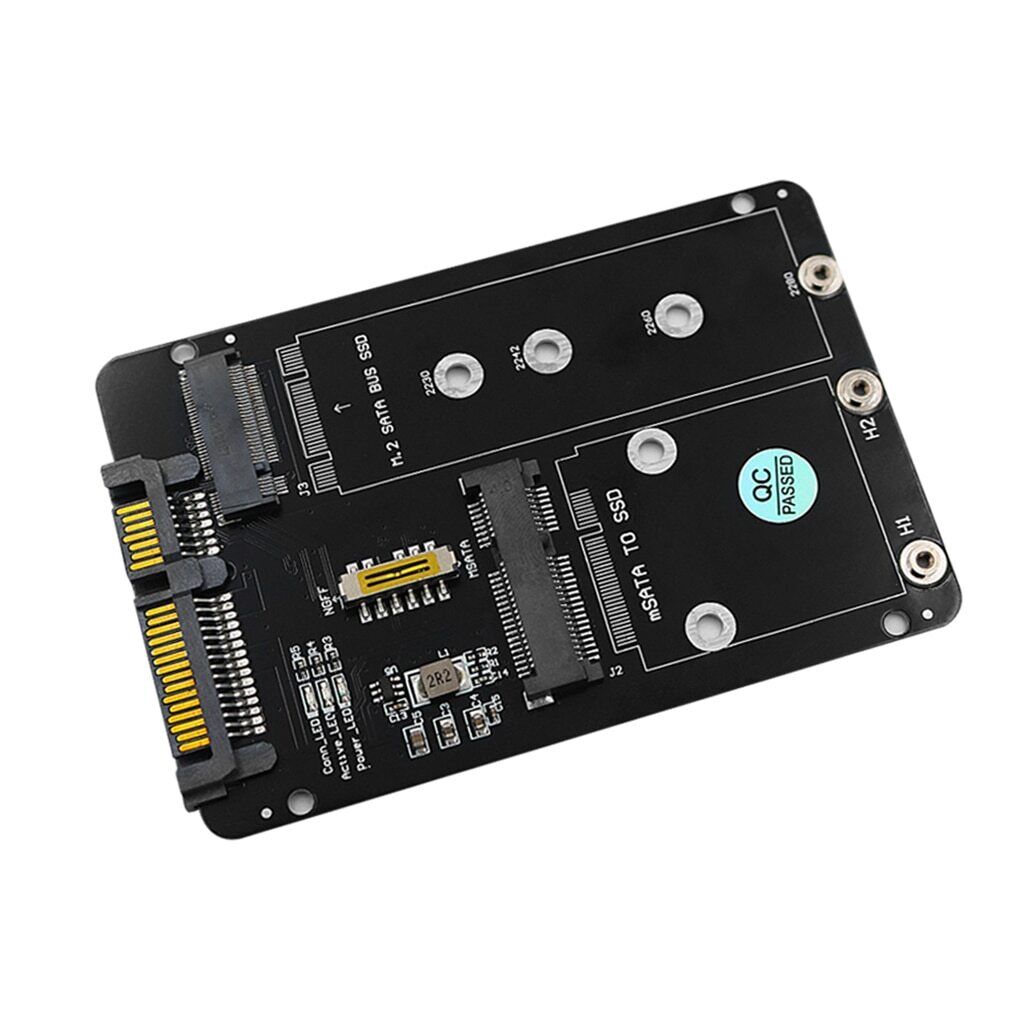 XT-XINTE Adapter Card 2 in 1 M.2 for NGFF key B & mSATA SSD To SATA3 SATA III