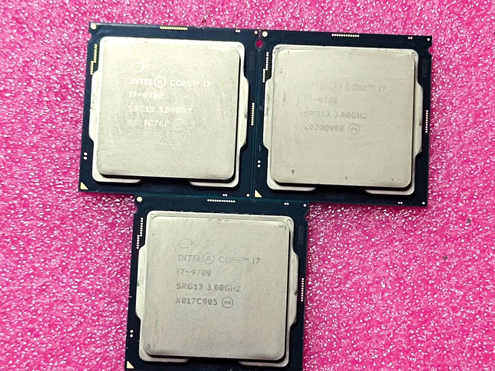 Lot of 3 Intel Core i7-9700 3.00GHz 8-Core LGA1151 CPU SRG13