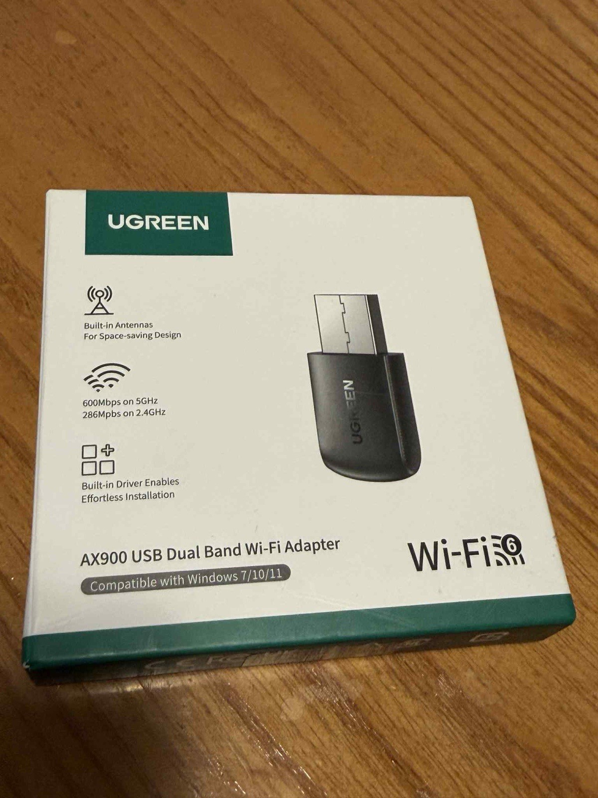 UGREEN WiFi Adapter for Desktop PC, AX900 USB WiFi Adapter with 5GHz/2.4GHz Du