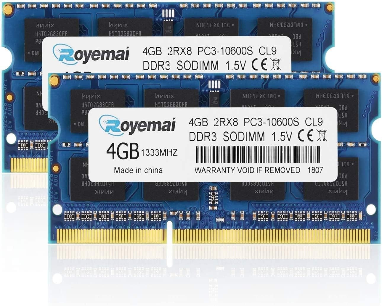 PC3-10600 DDR3 1333 8GB Kit (2x4GB) RAM PC3 10600S 1333MHZ 2Rx8 204-pin 1.5v ...