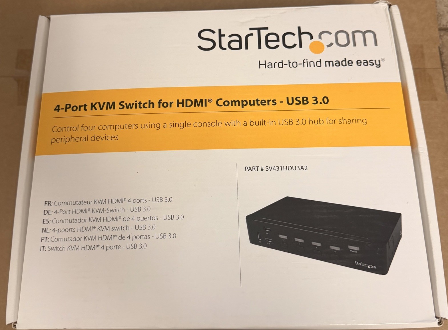 Startech.com 4-port Hdmi Kvm Switch - Built-in Usb 3.0 Hub For Peripheral SV431H