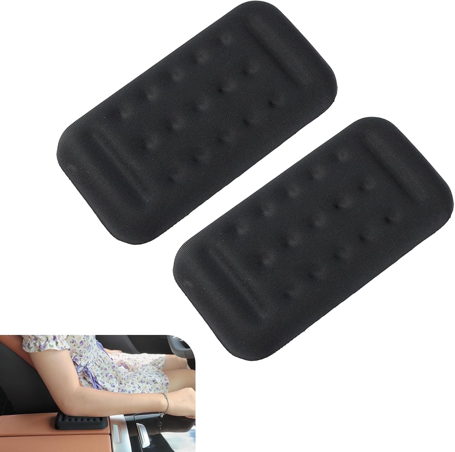 2PCS Car Arm Rest Pads, Soft Car Arm Rest Elbow Pads, Memory Foam armrest Cushio
