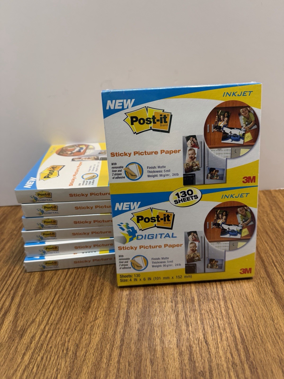 130 Sheets 3M Post-it Picture Paper 4x6 Matte  STICKY PAPER  Ink Jet  (7)