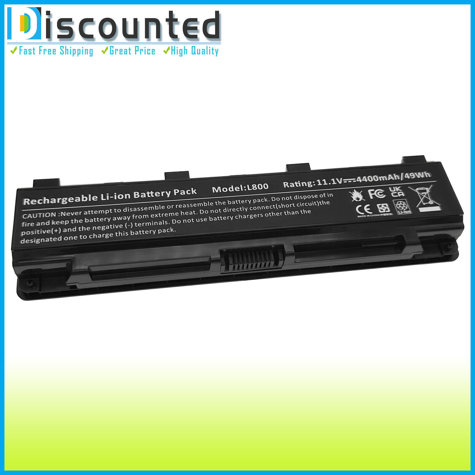 New Battery For TOSHIBA Satellite C855-S5346 C855-S5347 L855-S5255 L855-S5309