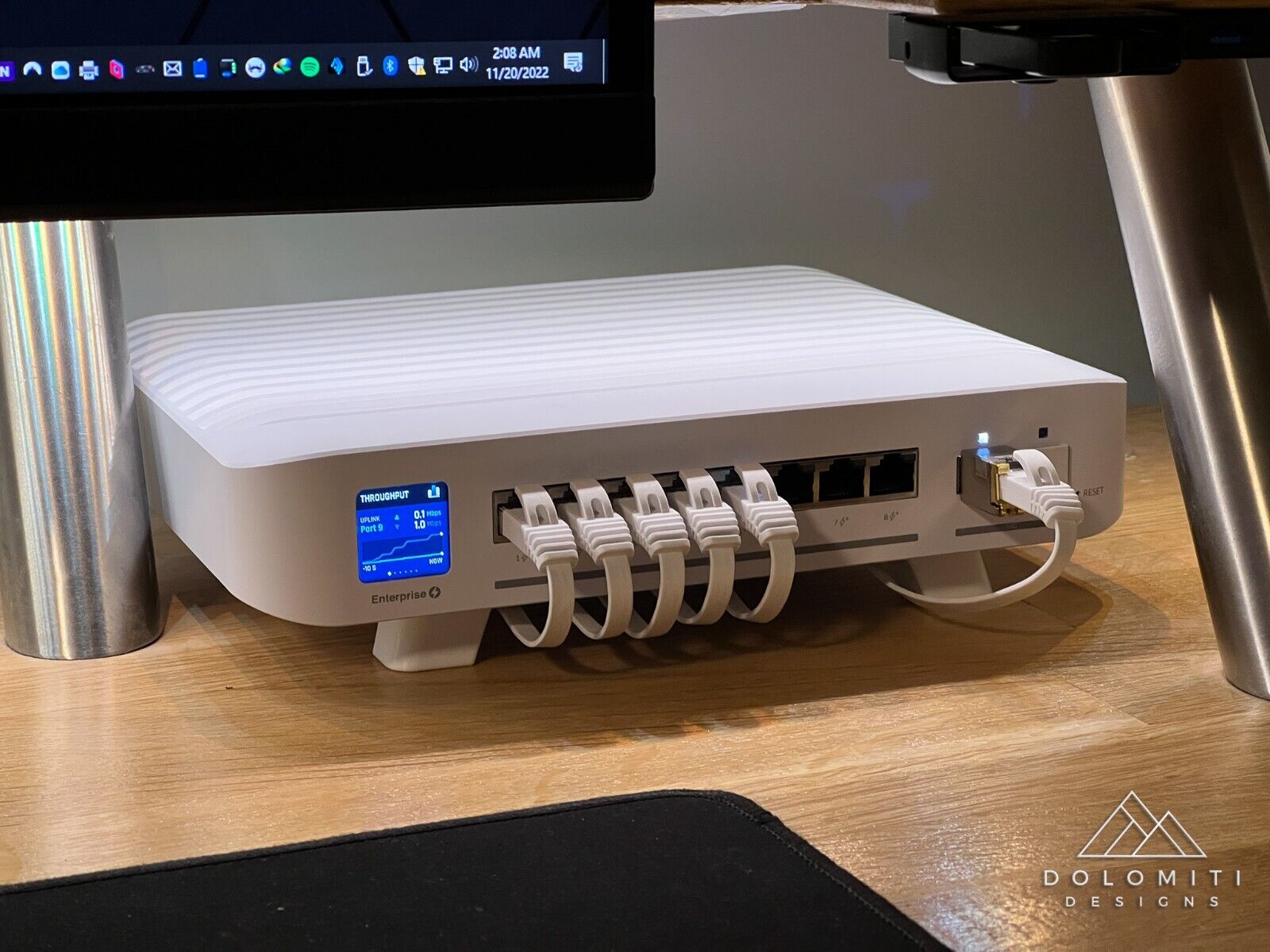 Riser Stand for Unifi Enterprise 8 PoE Network Switch (3D Printed)
