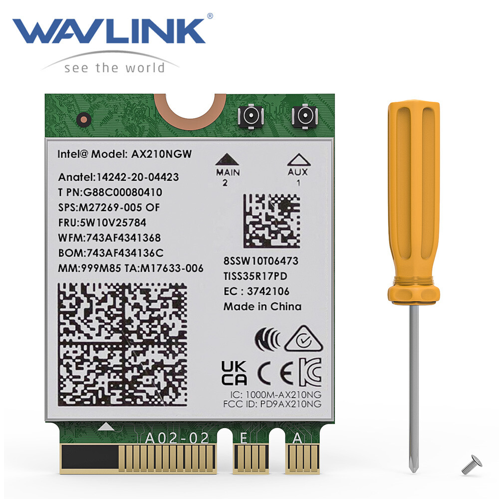 Wifi 7/6 Card Intel BE200 AX210 M.2 Network Adapter for Windows 10/11 M.2/NGFF 