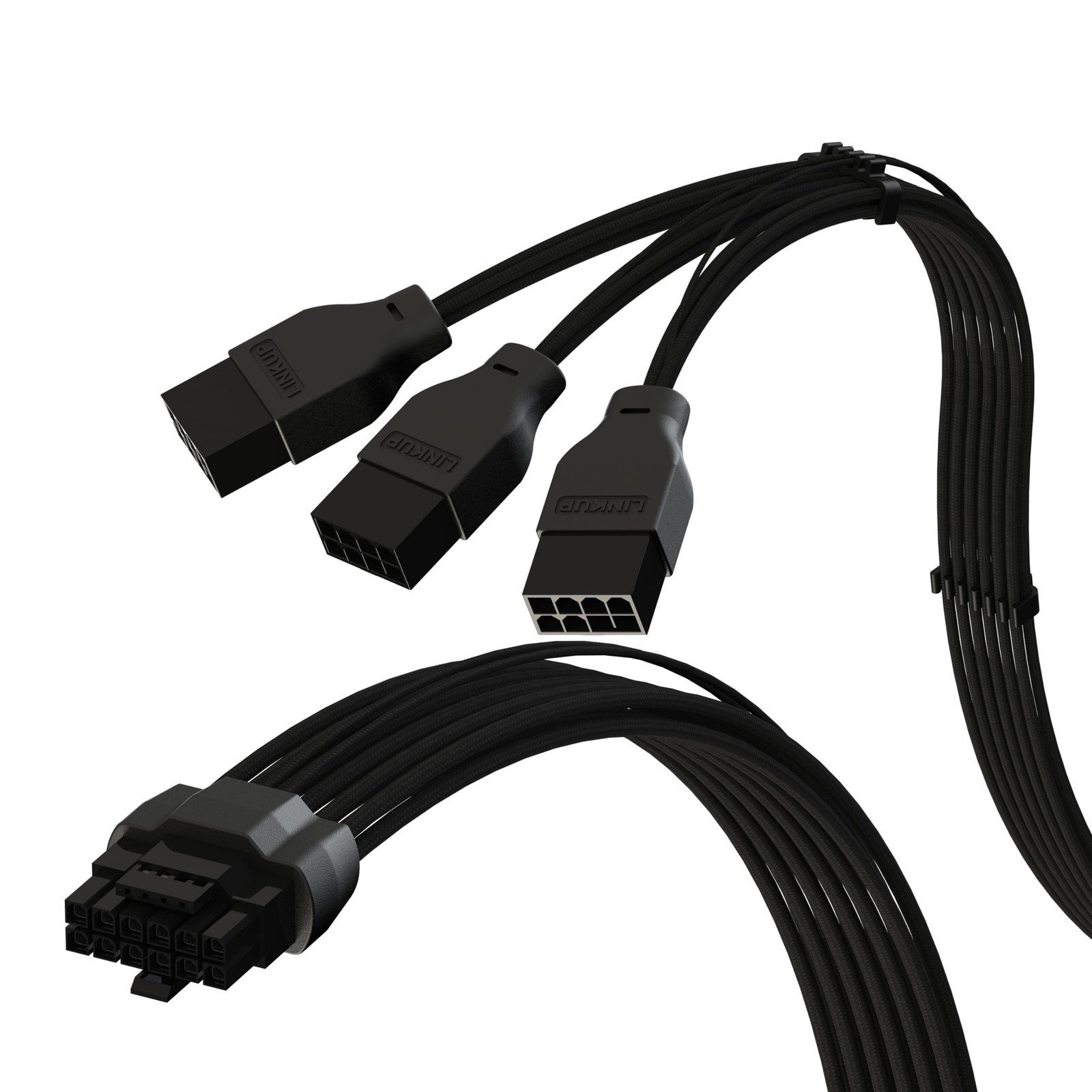 12VHPWR GPU Power Extension Cable 40cm PCIe 5.0 12+4 to 3x8 Pin 600W 16AWG