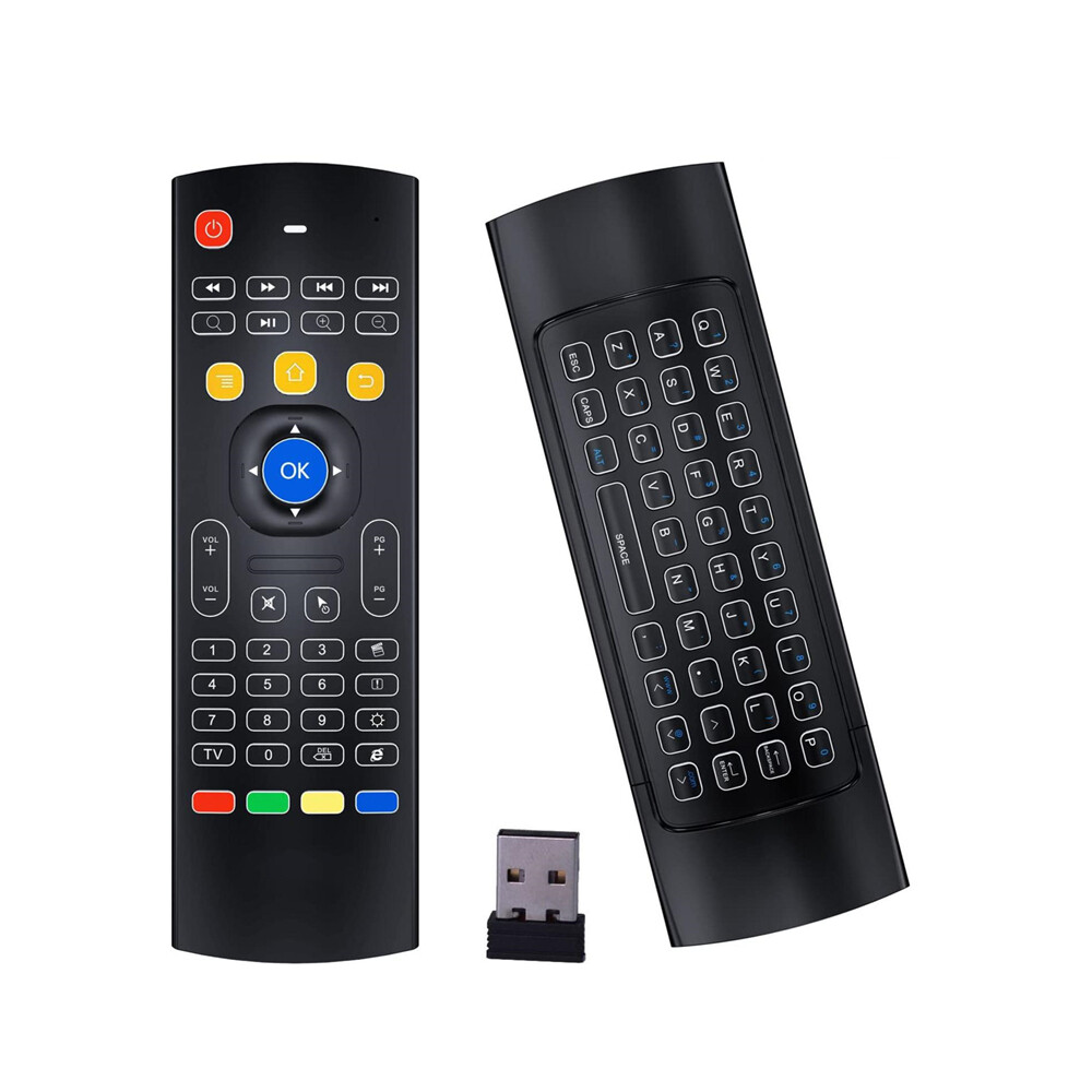 MX3 Backlit Air Mouse Smart Voice Remote Control Keyboard For Android TV Box