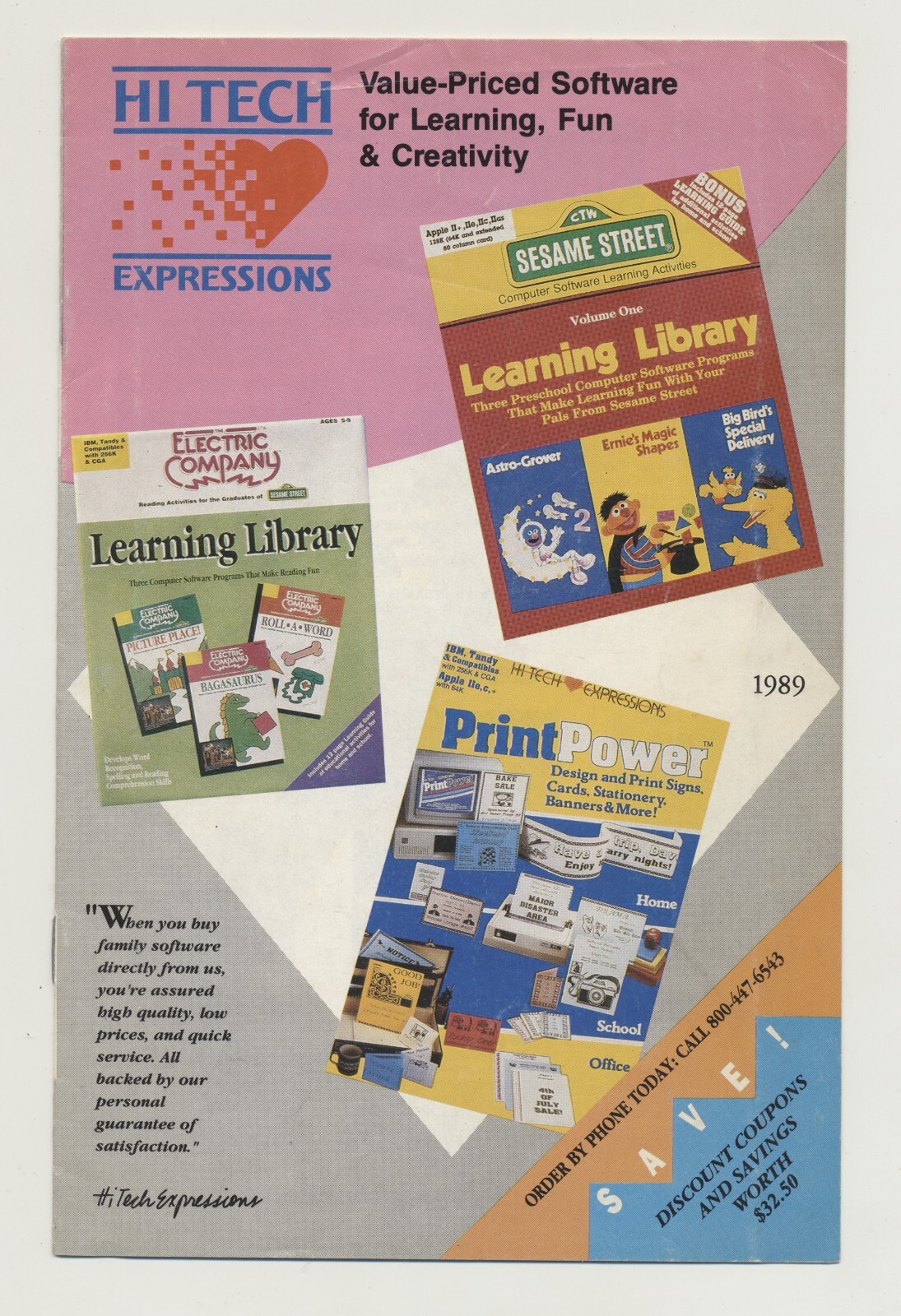Hi Tech Expressions 1989 Catalog Games Computer Software Disney Sesame Street