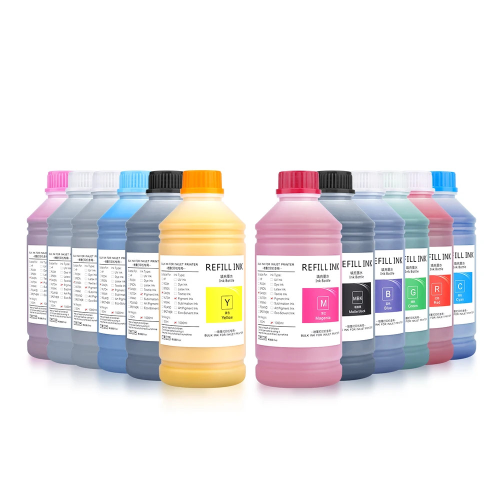 1000ML 12Colors PFI 1700 Cartridge Pigment Ink for Canon 2000 4000 6000 6100