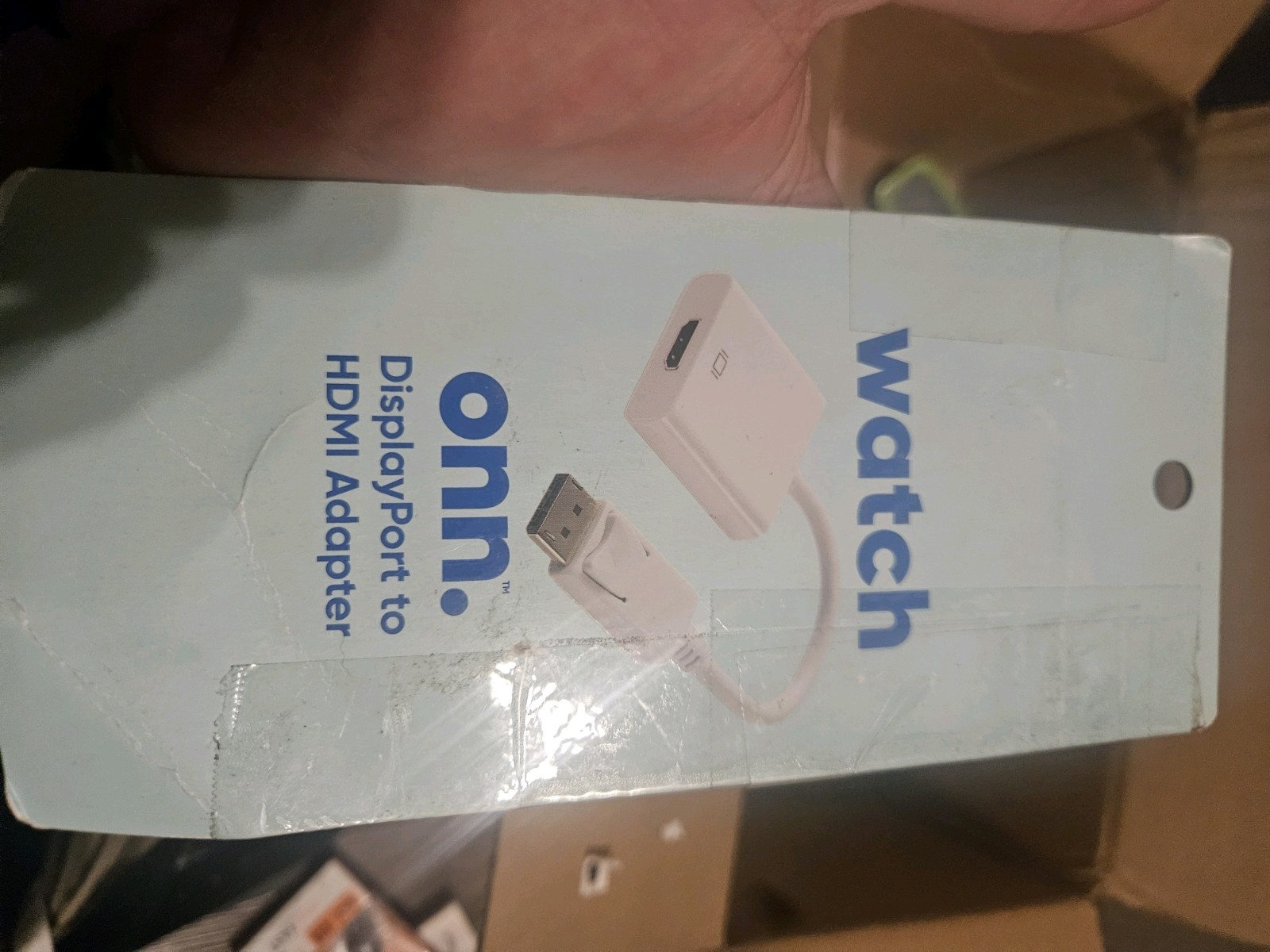 Onn Displayport to HDMI Cable - New. ( DAMAGED PACKAGING ) NO RETURNS 