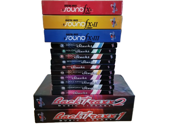 Ultimate Digital Juice Bundle: SoundFX I-III, StackTraxx (10 Vol), BackTraxx 1-2