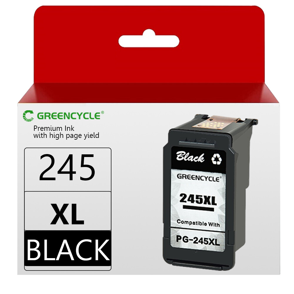 1 pack GREENCYCLE PG-245XL Black Ink for Canon IP2820 MG2555 TS3322 MX490 MX492