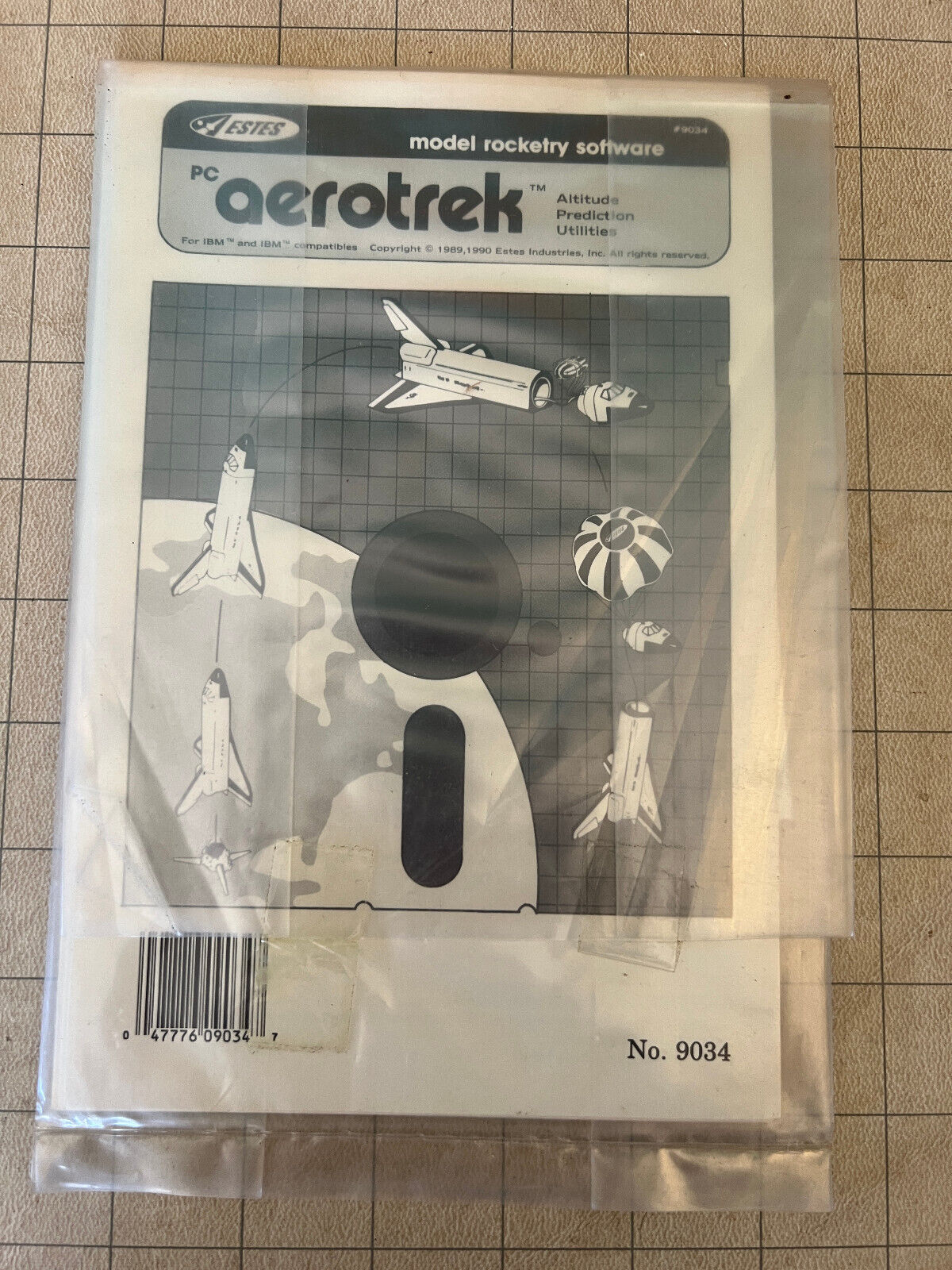 Vintage Estes Aerotrek Model Rocketry Software IBM PCs 5.25 Disks NOS