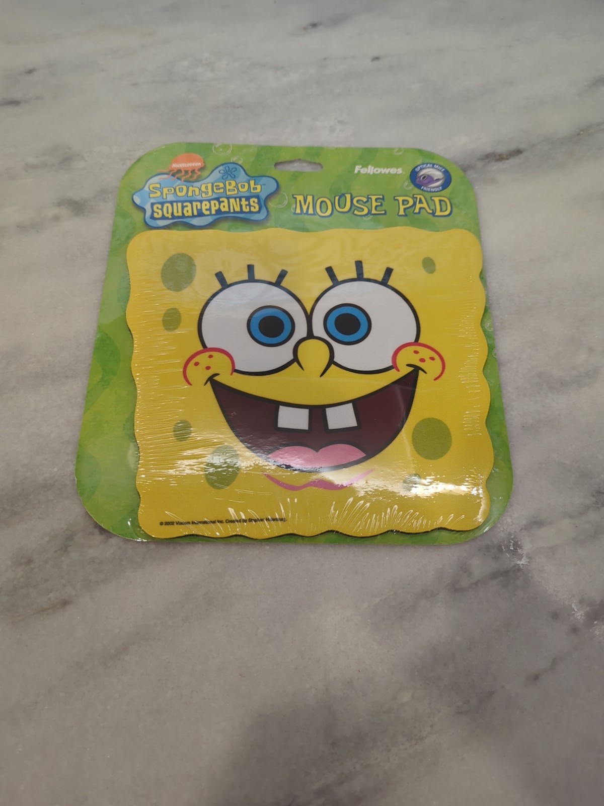 NEW SpongeBob SquarePants Yellow Computer Mouse Pad Nickelodeon VTG  2002 RARE