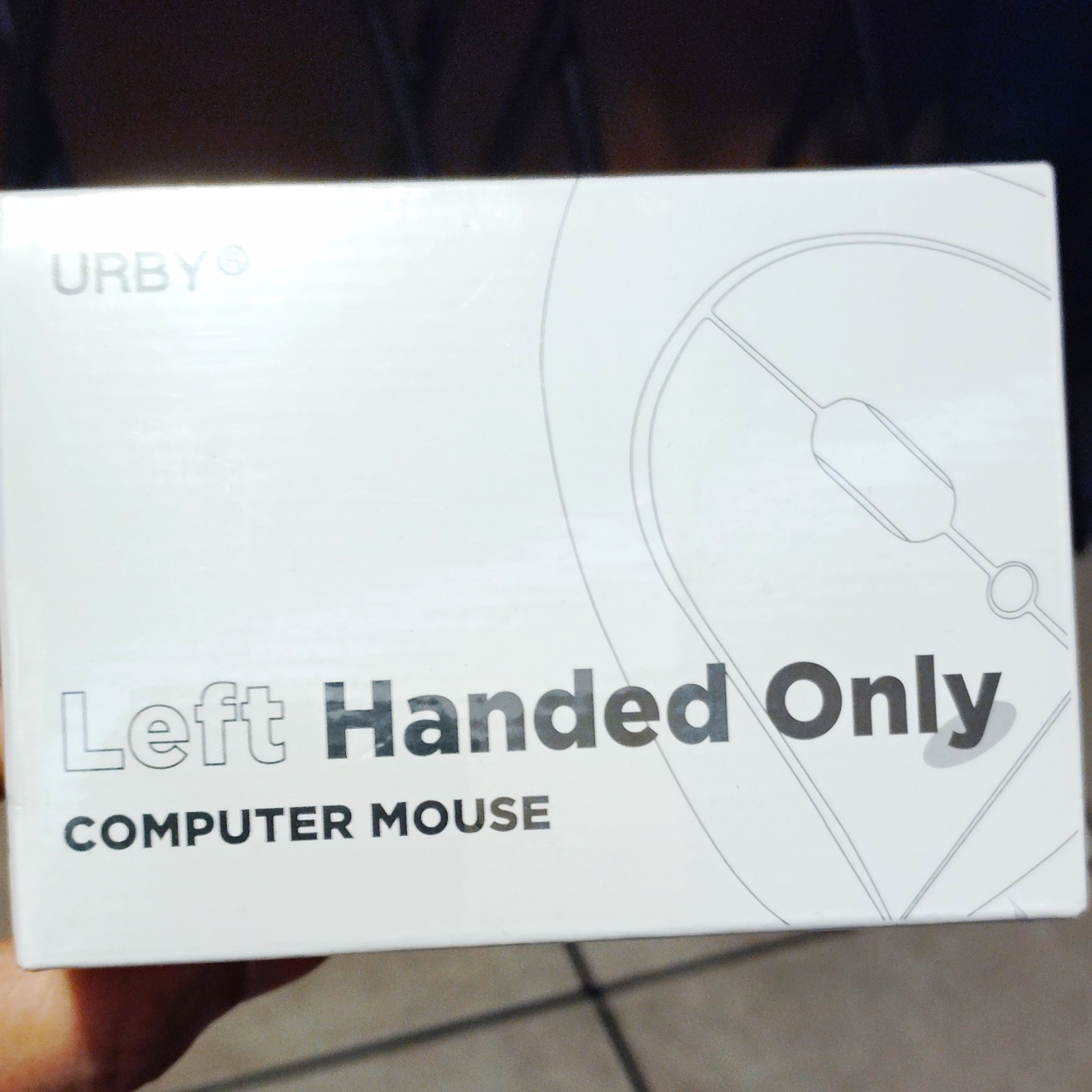 URBY Wireless Left-Handed Computer Mouse Plug & Play, Battery Included