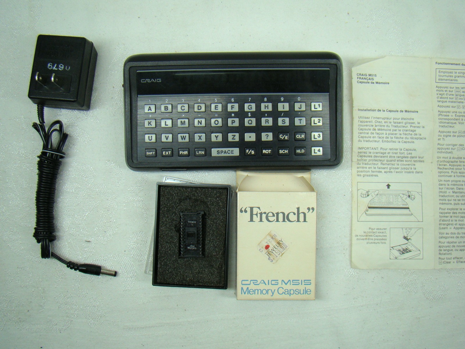 CRAIG VINTAGE M100 TRANSLATOR & INFORMATION CENTER WITH MODULES & ADAPTER French