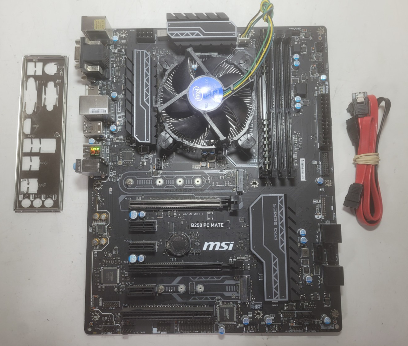 MSI B250 PC MATE MOTHERBOARD Core I5-6400 4GB RAM, IO Shield # 2241