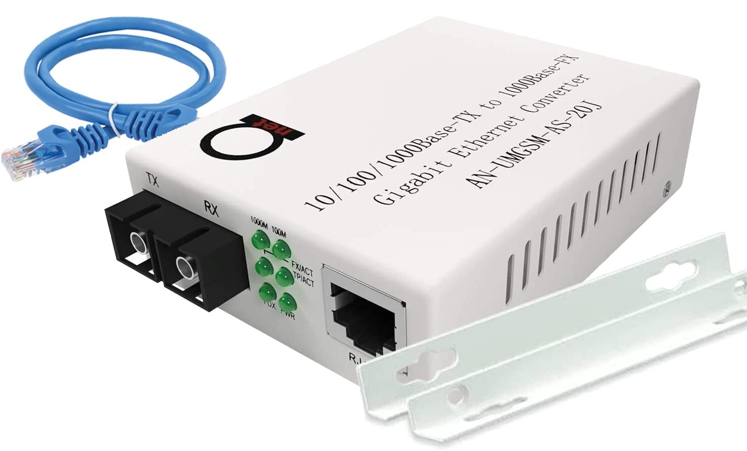 Fiber Optic Media Converter Auto Sensing Gigabit Built in Fiber Module - ADnet