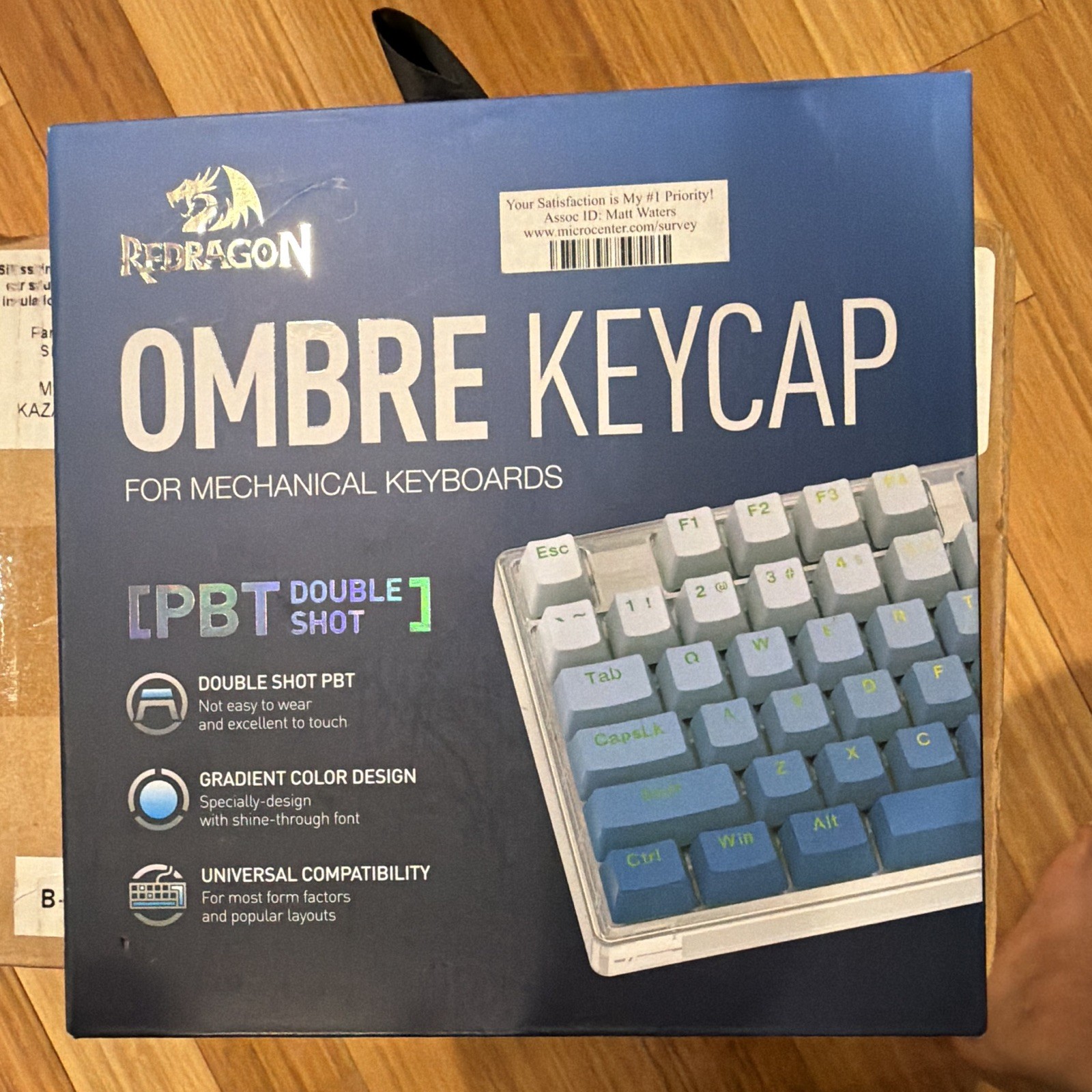 Redragon A134 Gradient Color Ombre Blue KeyCaps, 104 Keys Standard Doubleshot