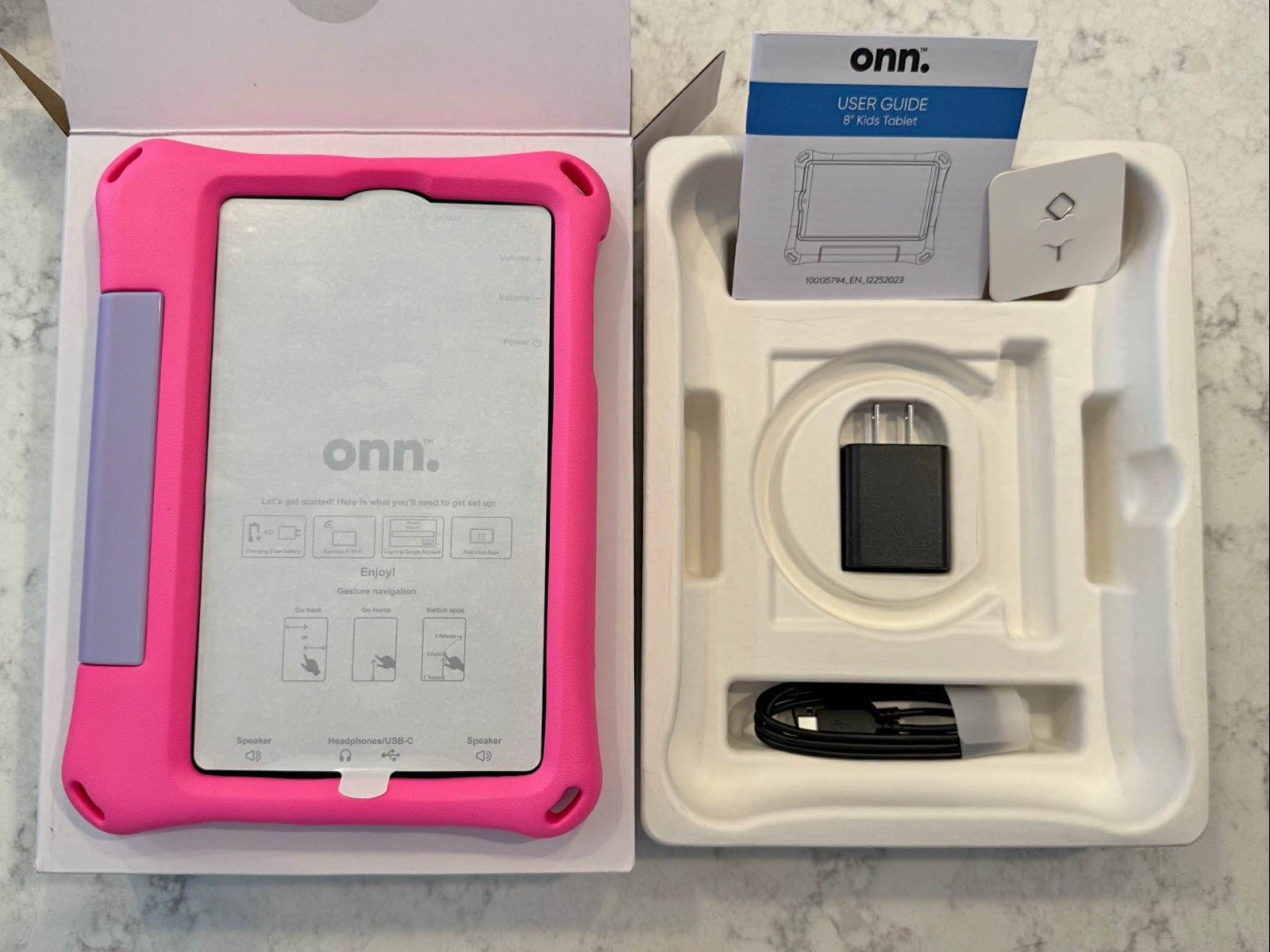 Open Box Onn 8" Kid's Pink Tablet with Bundled Accessories - Never been used