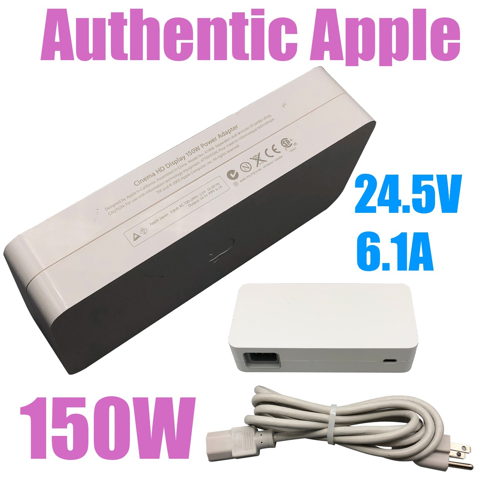 Genuine Apple 150W Power Supply Adapter For A1083 30" Cinema HD Display w/PC