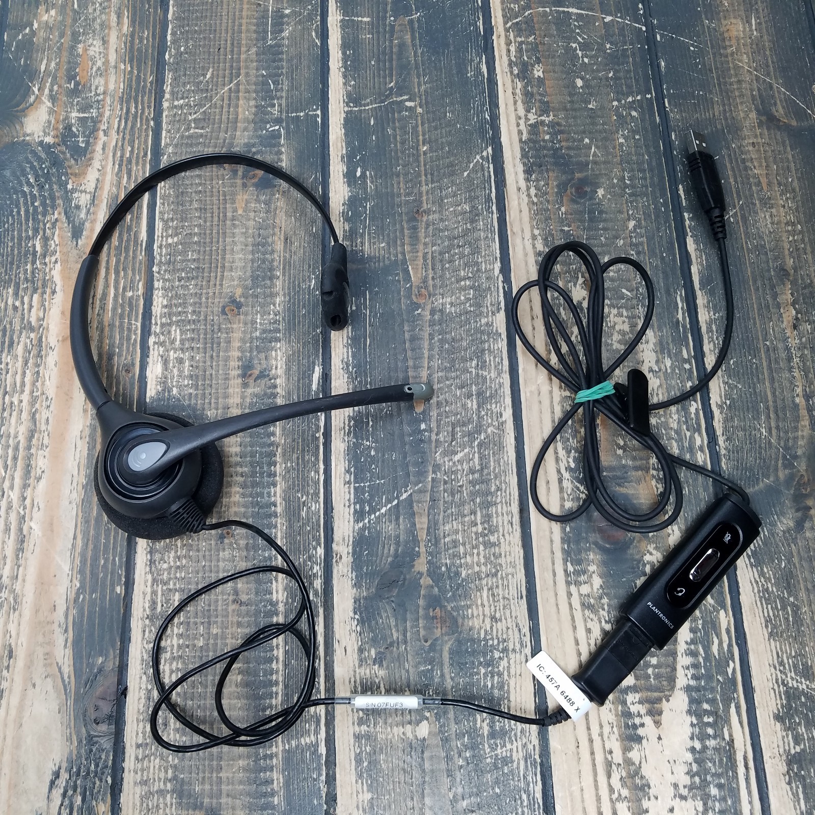 Plantronics HW251N with DA45 USB Cable Voice Headset to Computer