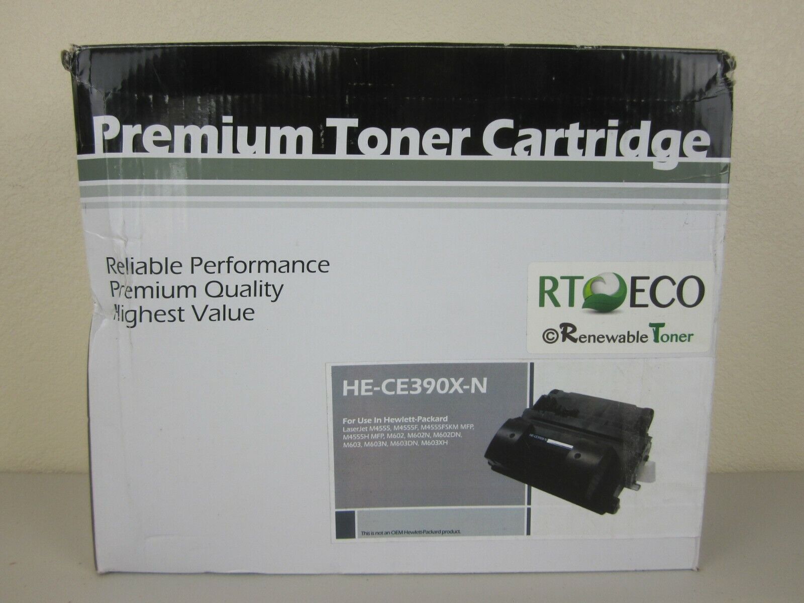 Renewable Toner Cartridge HE-CE390X-N For HP M4555 M602 M603 - Black (Brand New)