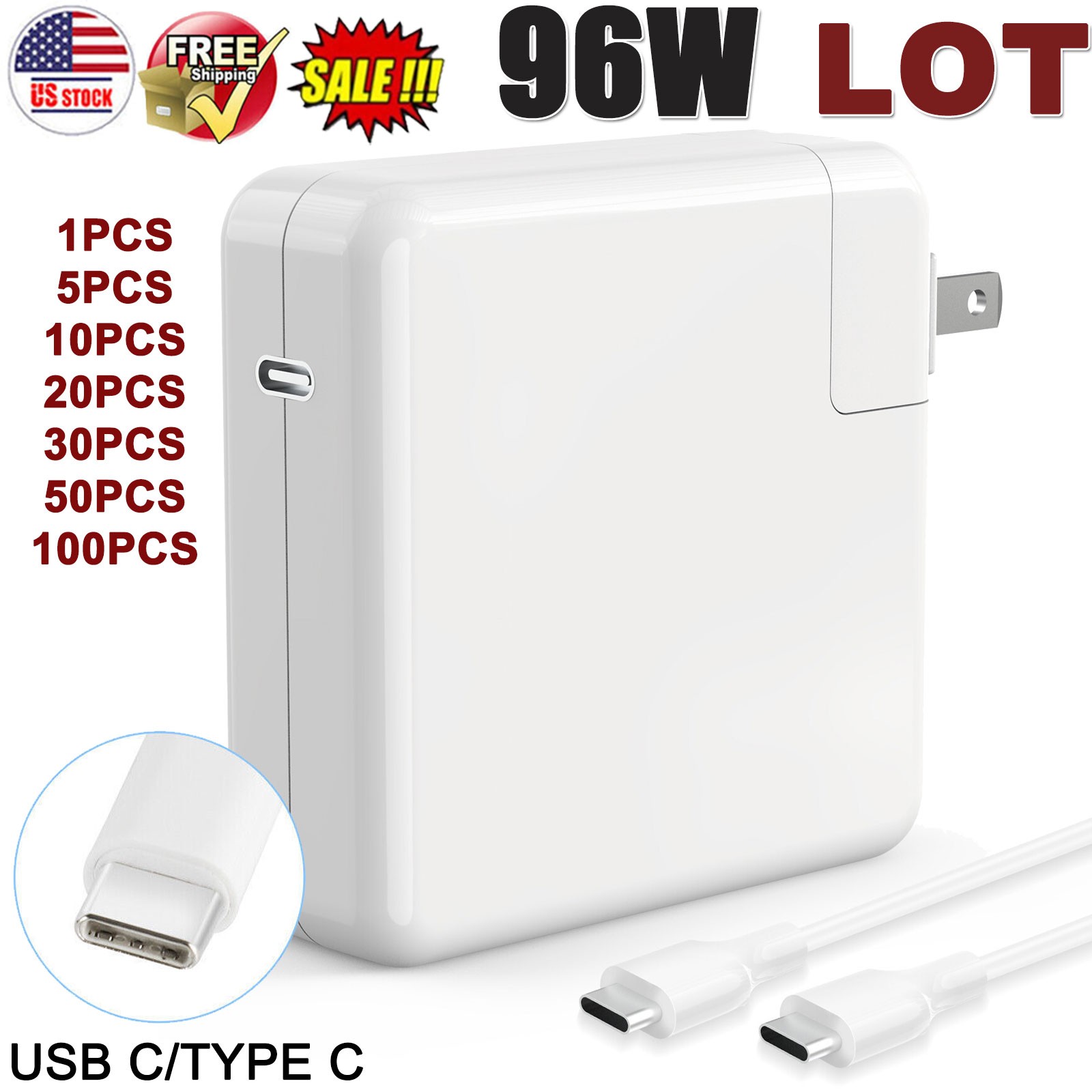LOT 96W USB C AC Charger For Apple MacBook Pro 14 15" 16" A2141 A2166 2019-2022