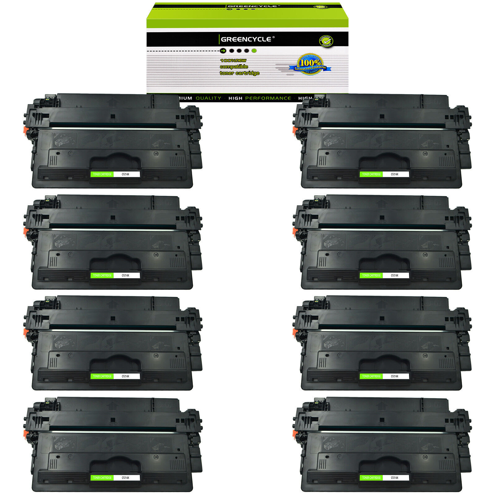 8PK Greencycle CF214X 14X Toner Cartridge for HP LaserJet Enterprise 700 M712dn