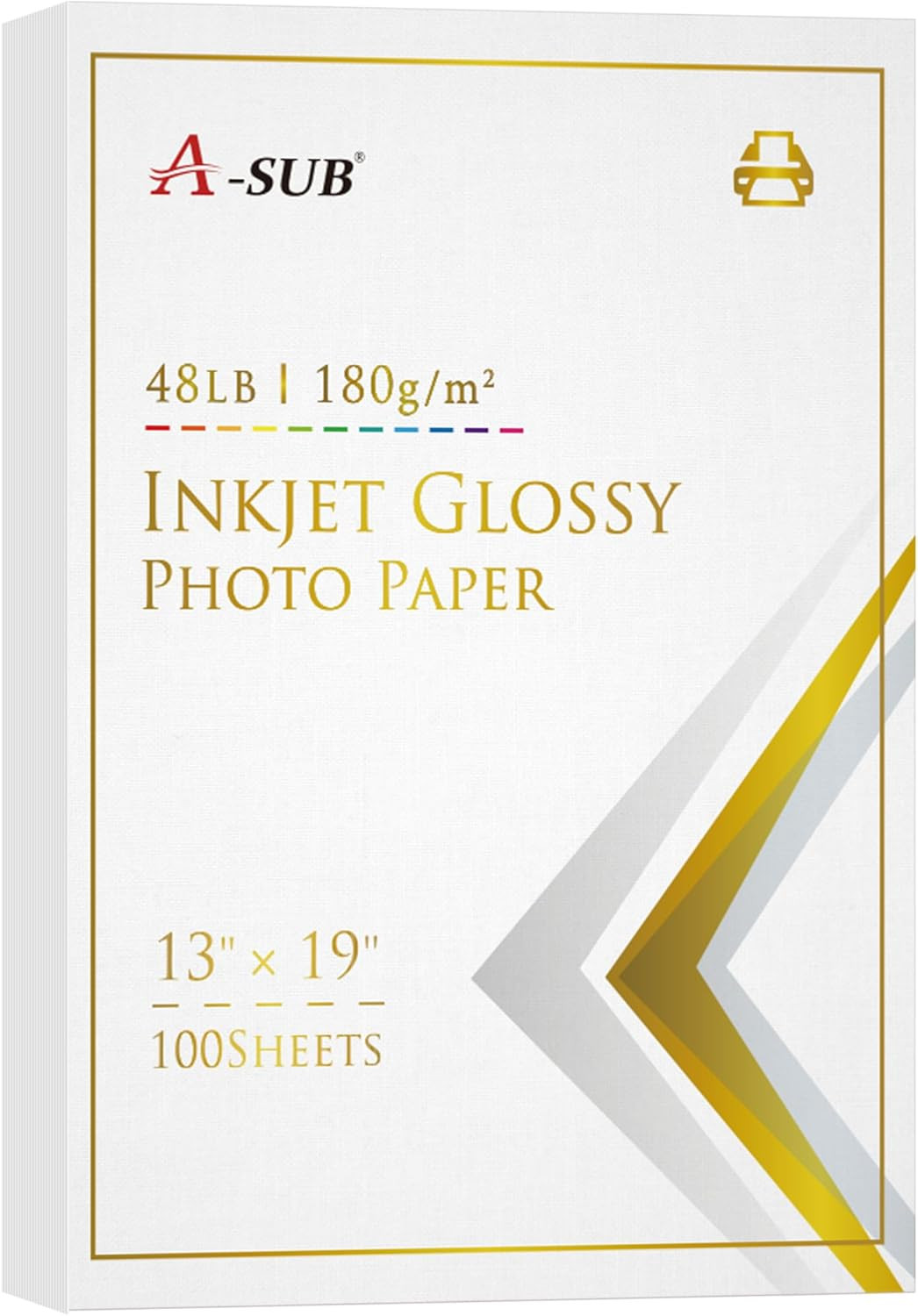 Glossy Photo Paper 13X19 Inch, 100 Sheets Inkjet Photo Printer Paper 48Lb