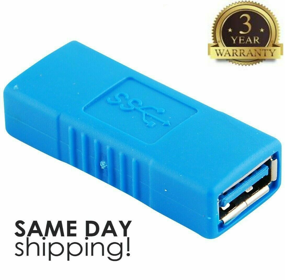 USB 3.0 Type A Female to Female Adapter Coupler Gender Changer Connector 