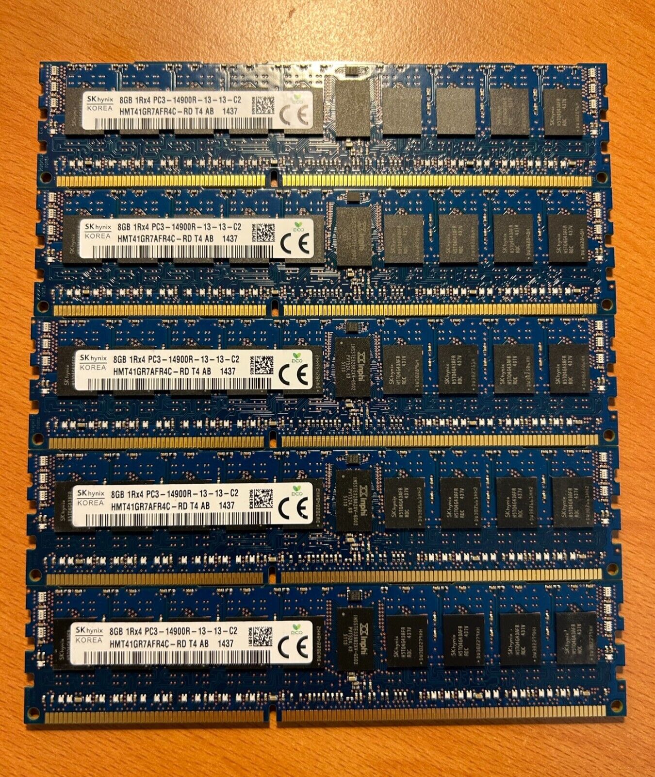 SK Hynix 40GB  (5x8GB) 1Rx4 DDR3 PC3-14900R ECC Server Ram HMT41GR7AFR4C-RD