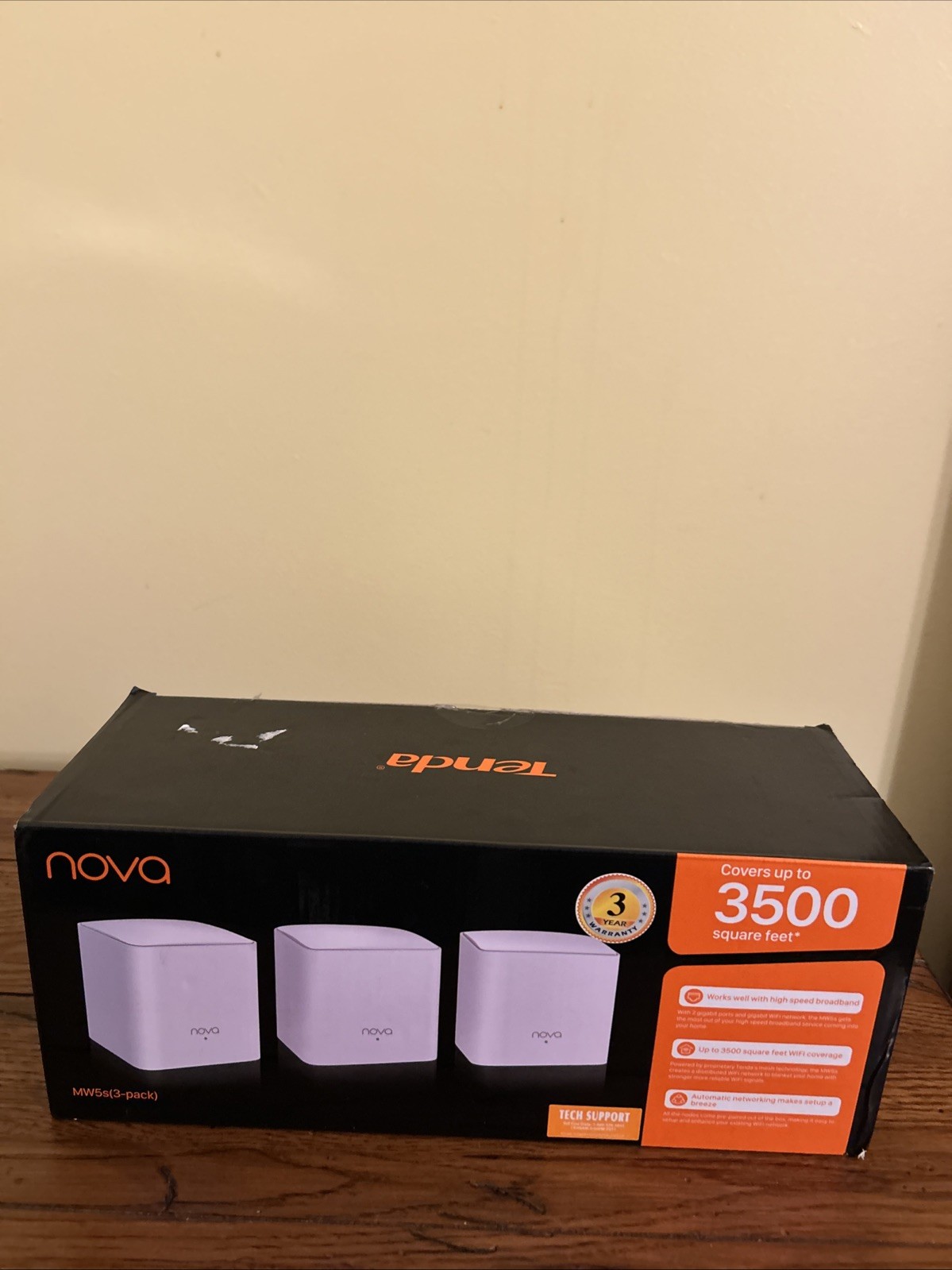 Tenda Nova MW5 AC1200 Mesh WiFi Replacement Mesh5s 3 Nodes Only No Charging Cord