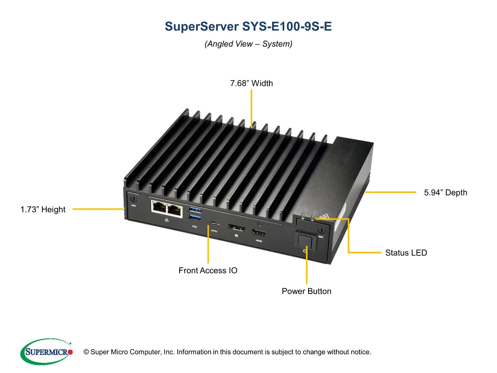 ✅*Authorized Partner*Supermicro SuperServer SYS-E100-9S-E W/(X11SSN-E-WOHS)