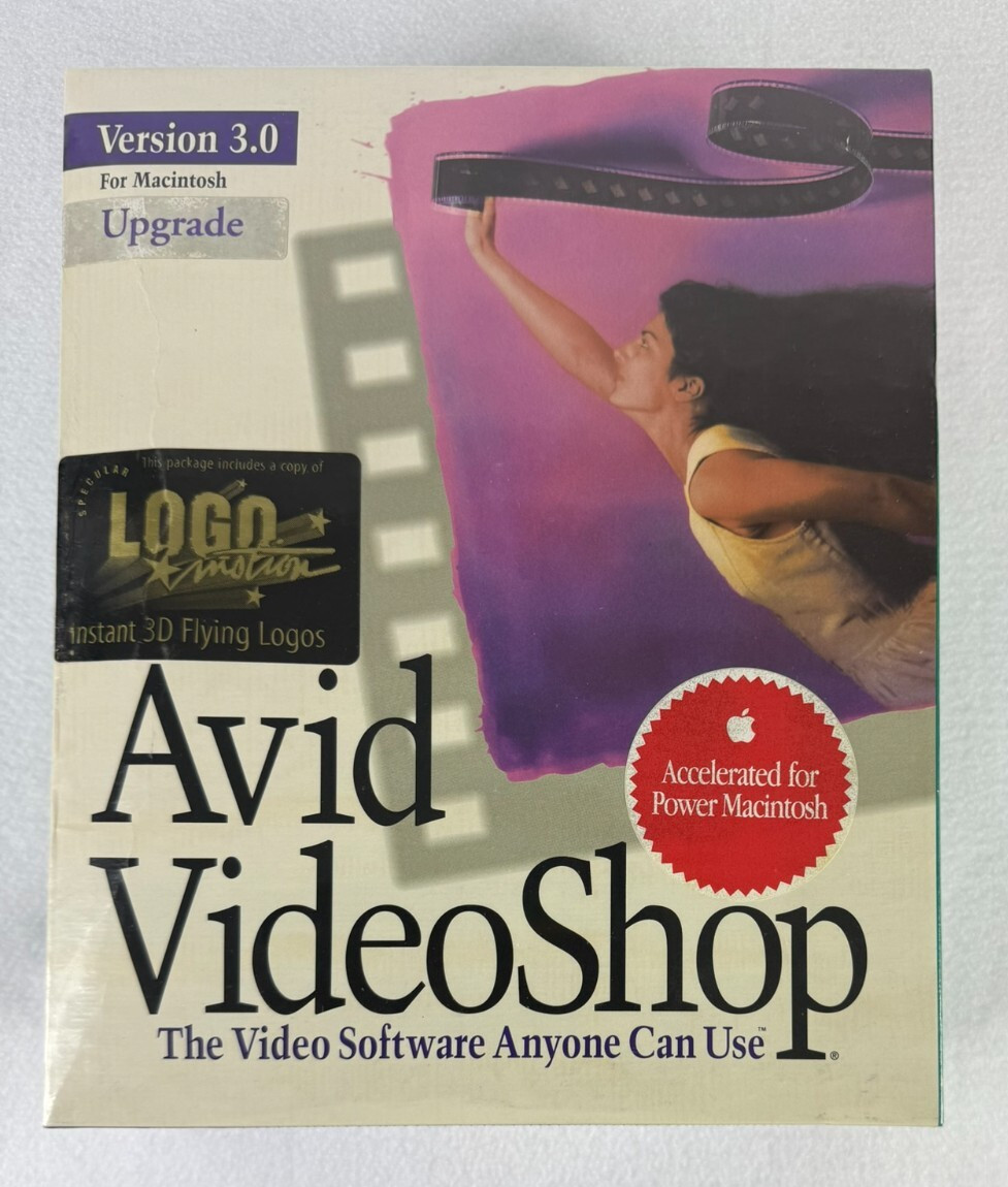 Avid VideoShop 3.0 Upgrade for Macintosh – Sealed Big Box CD-ROM Software