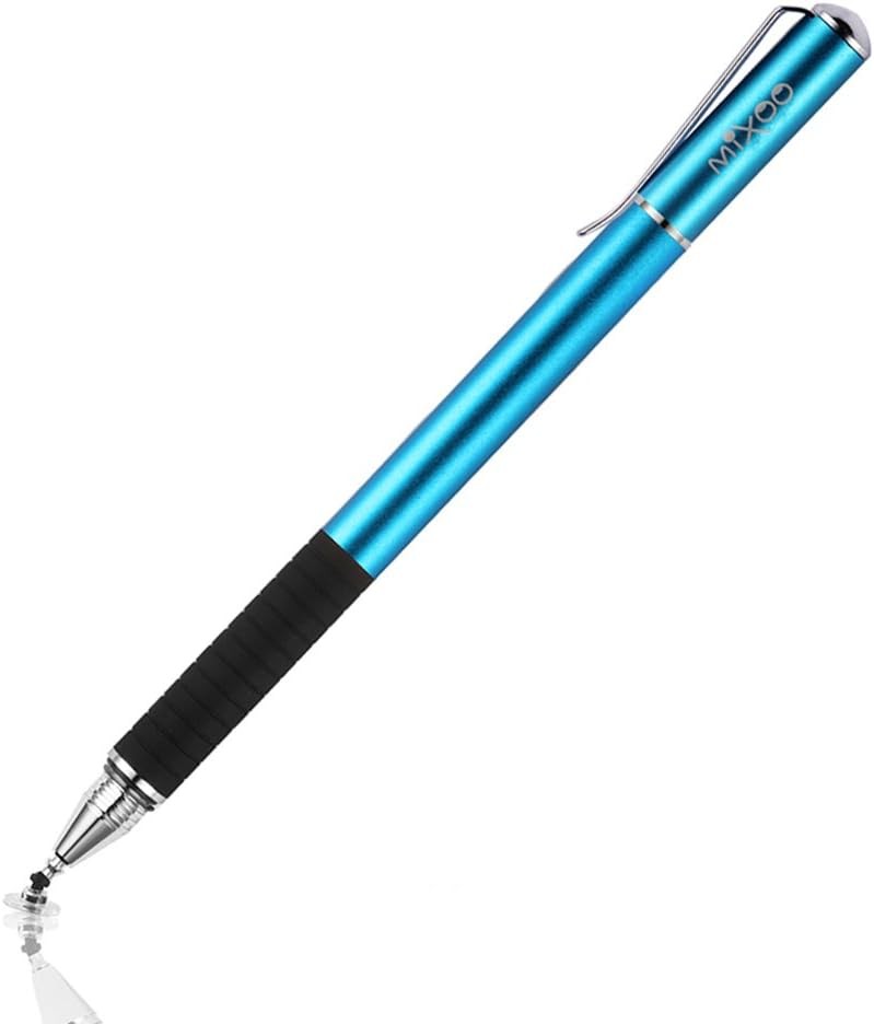 Mixoo 2-in-1 High Precision Stylus (Disc & Fiber Tips 2 in 1 Series), Blue 