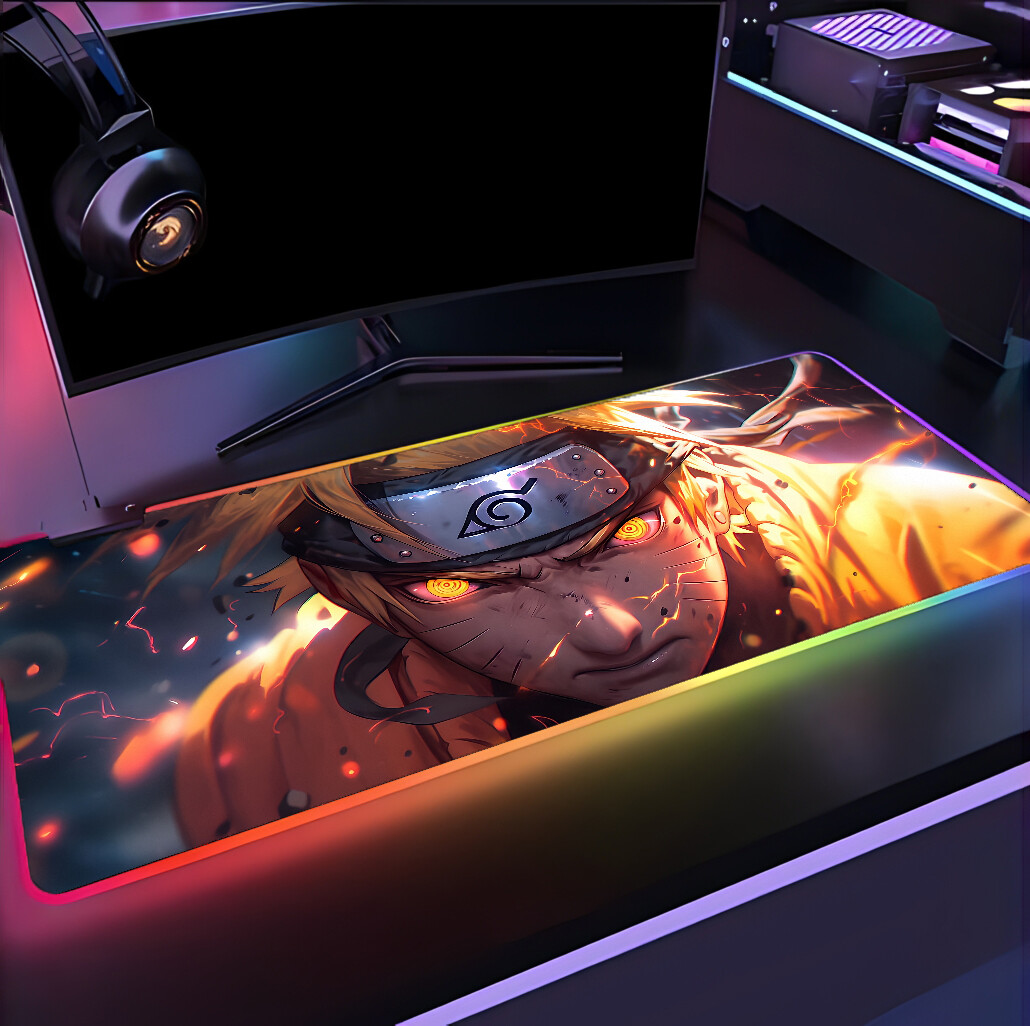 RGB Naruto Mouse Pad, XXL Gaming Mat, itachi uchiha, sasuke, sharingan, rinnegan
