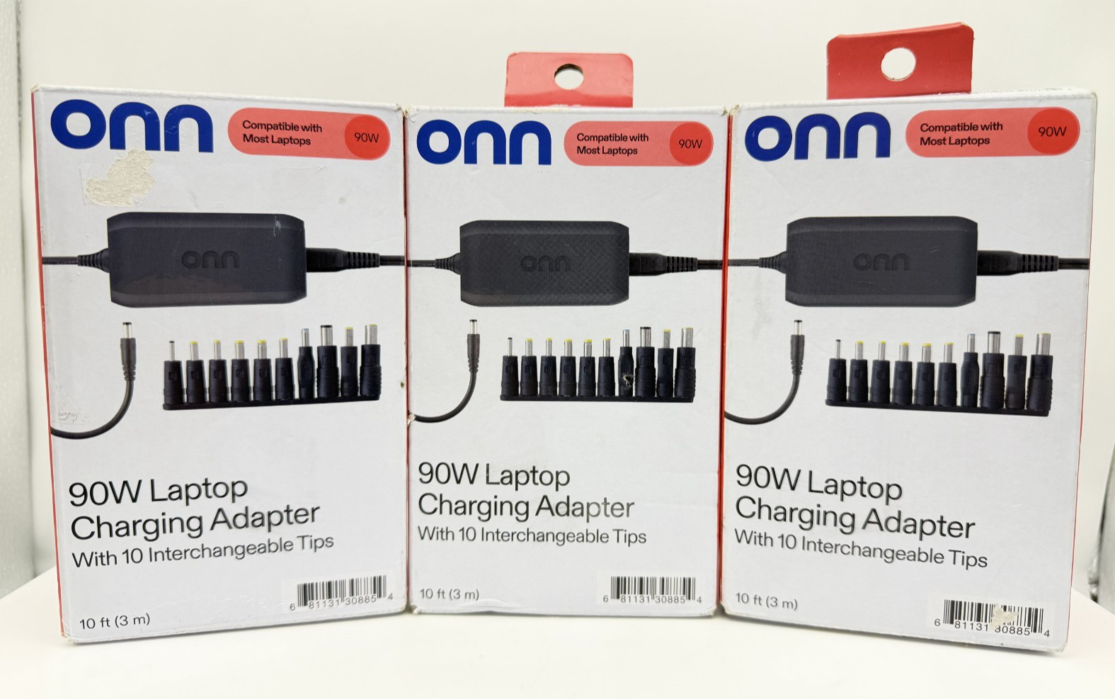 Onn Universal 90W Laptop Charger with 10 Interchangeable Tips (100009089)