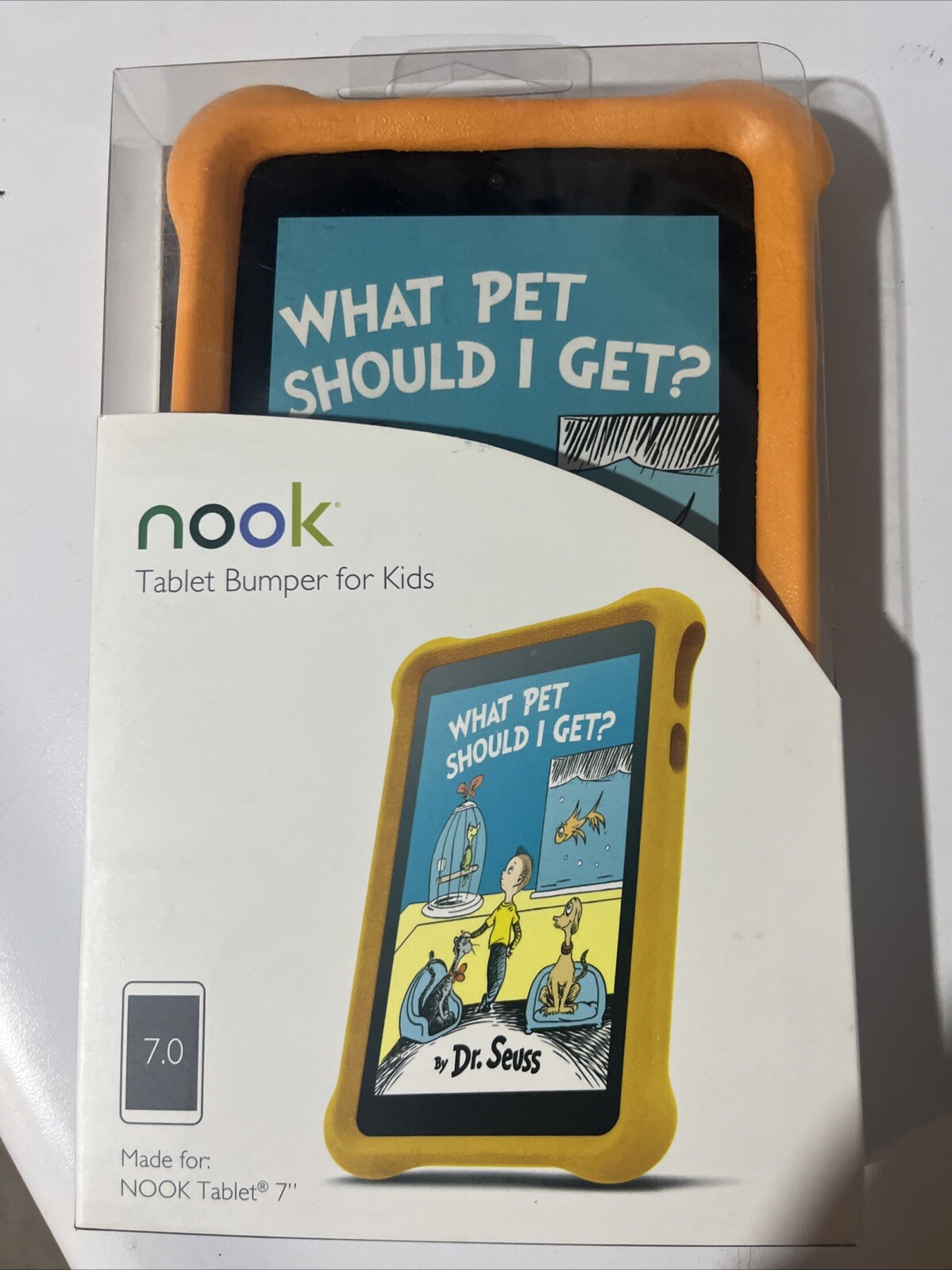 Nook Citrus (Orange) Micro Foam Bumper Kids Case for 7" Nook Tablet NEW in BOX