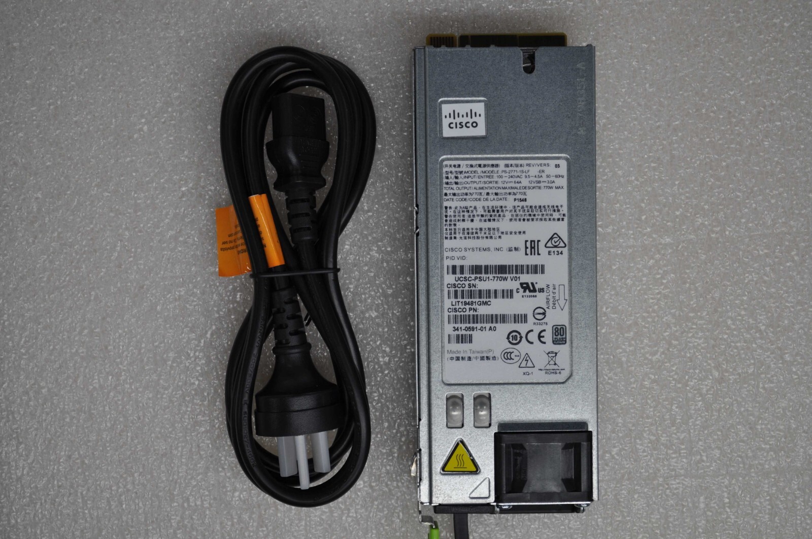 CISCO POWER SUPPLY 770W AC HOT-PLUG UCSC-PSU1-770W