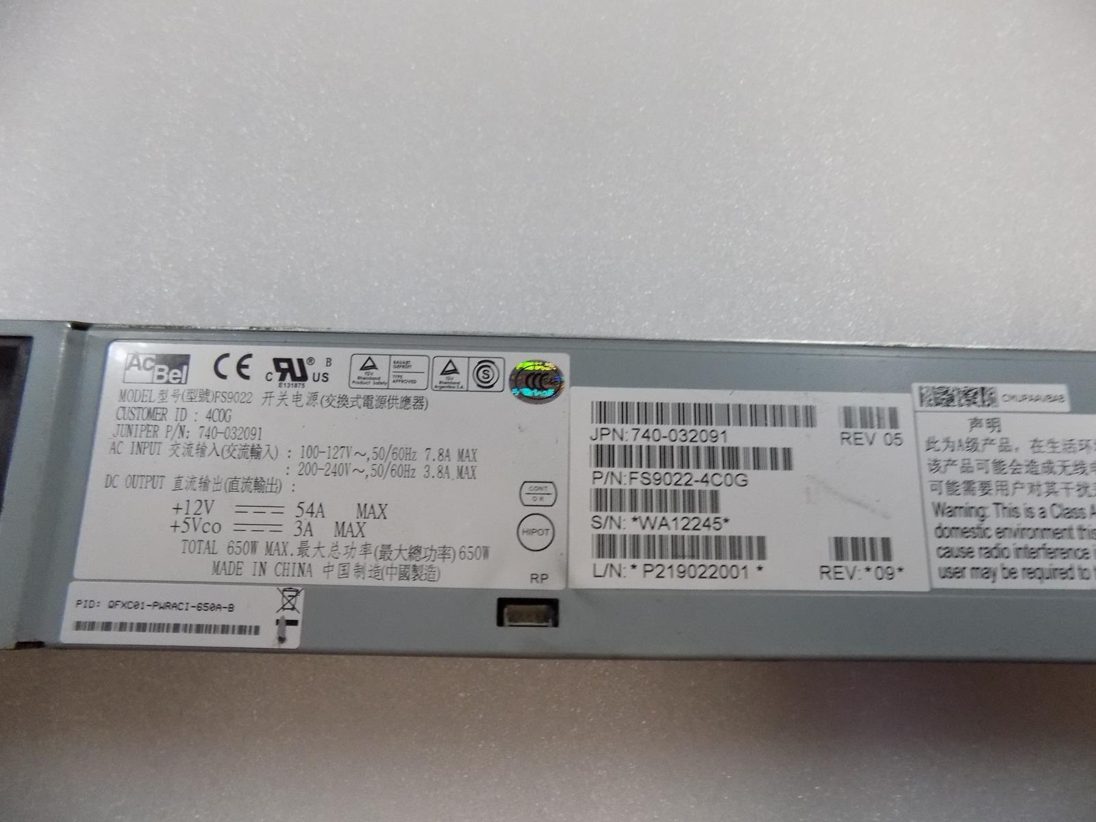 ACBEL FS9022 650W POWER SUPPLY JPN: 740-032-091