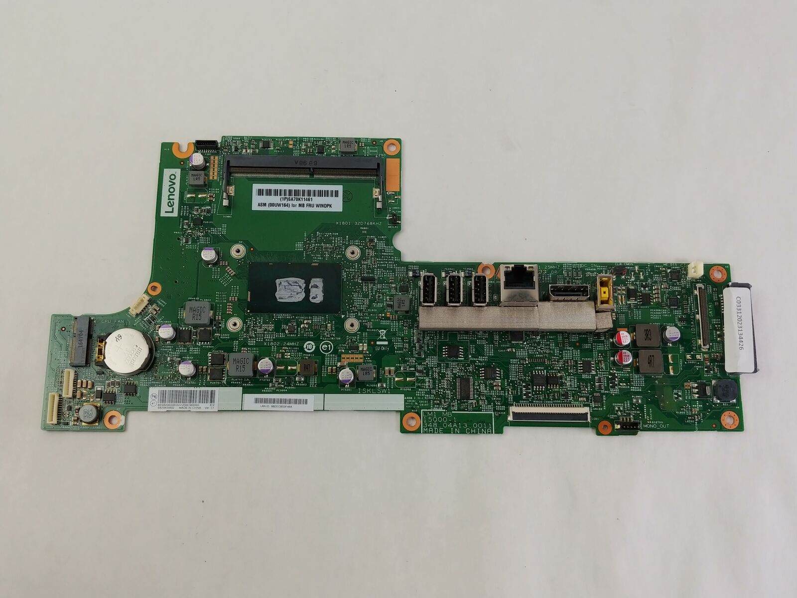 Lenovo ThinkCentre X1 Core i5-6200U DDR3 Desktop Motherboard 00UW164