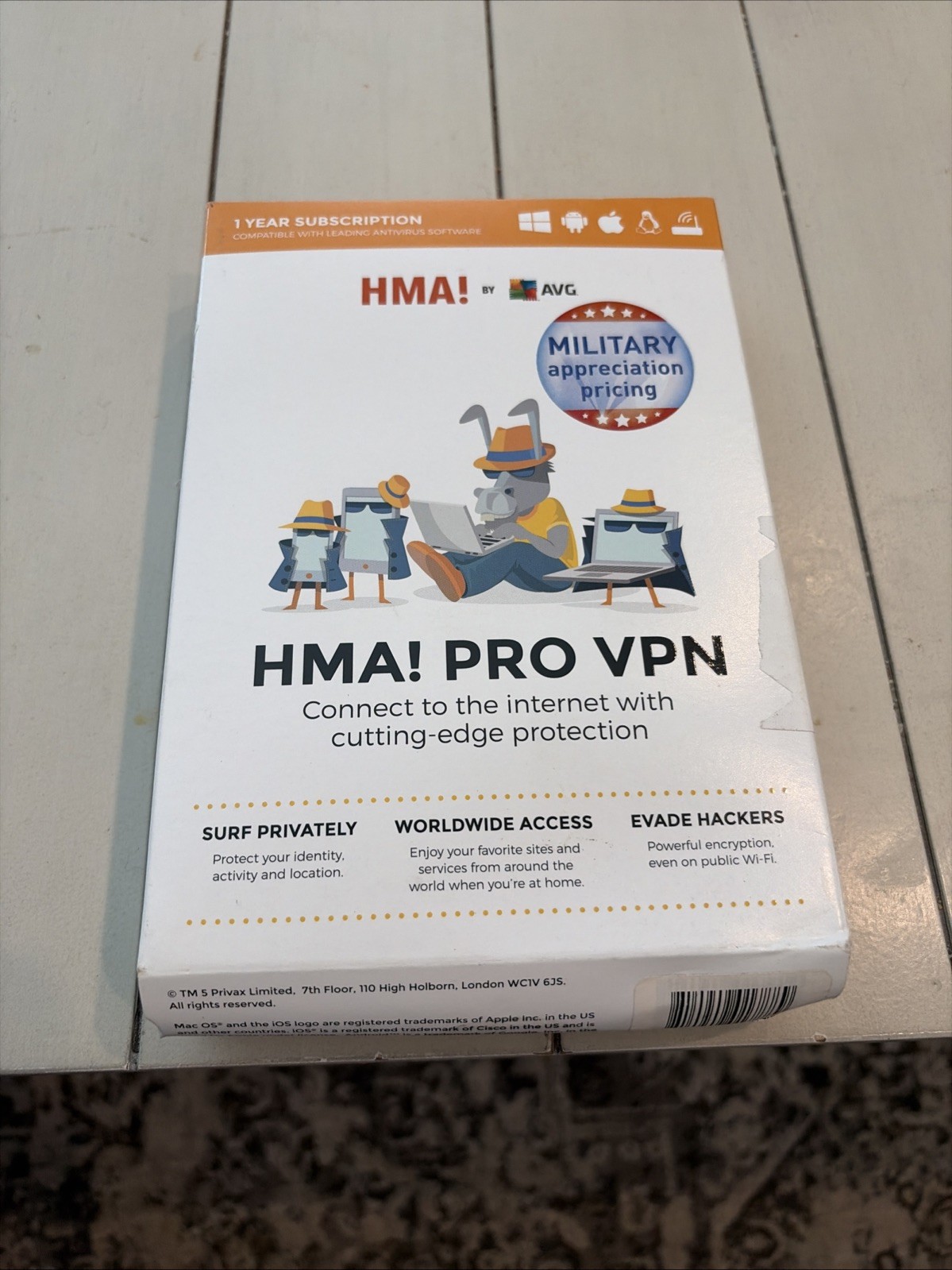 New In Box HMA Pro VPN Antivirus