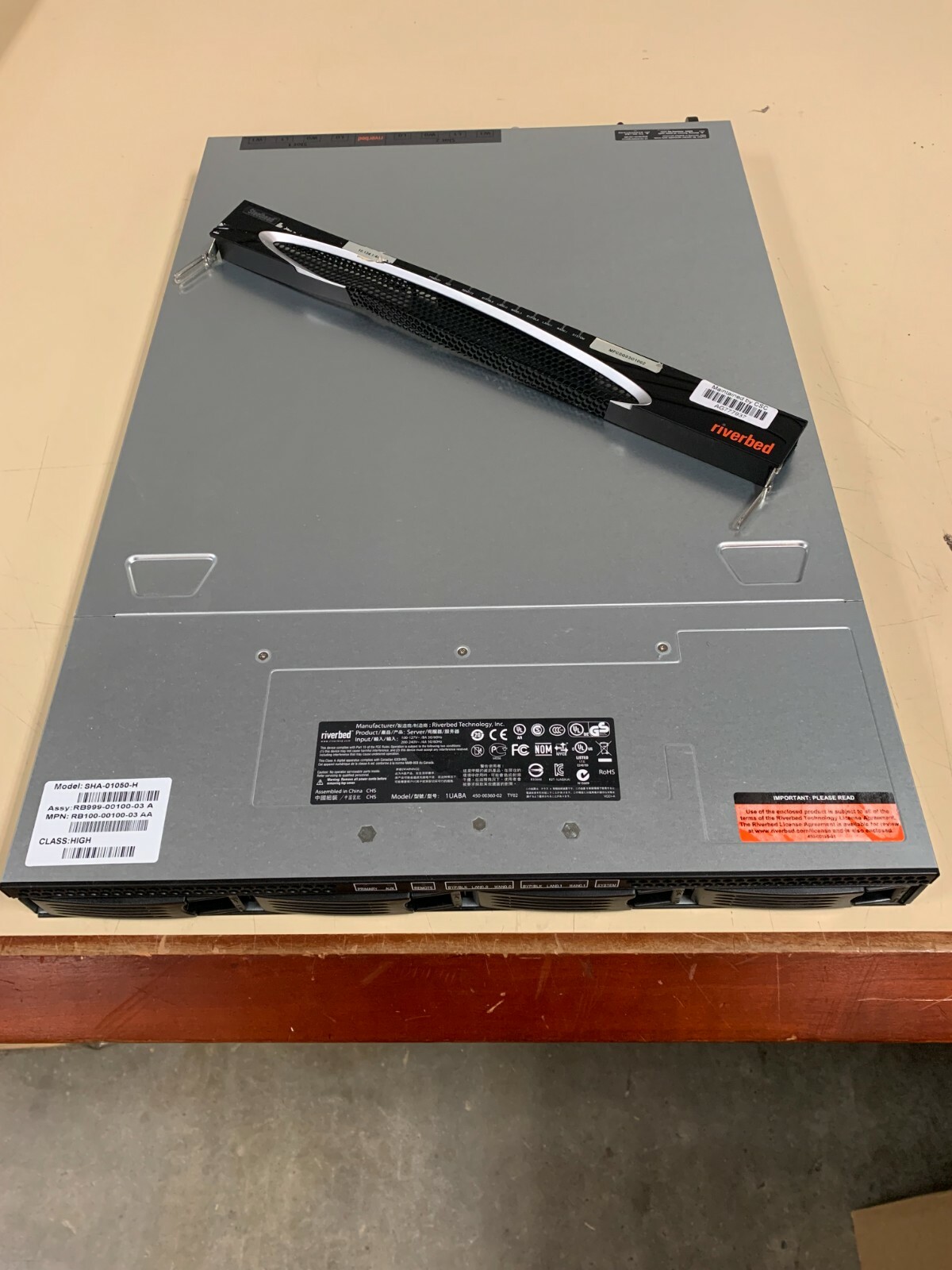 SHA-01050-H - RIVERBED STEELHEAD 1050 WAN APPLICATION ACCELERATOR w/ 2x250GB HDD