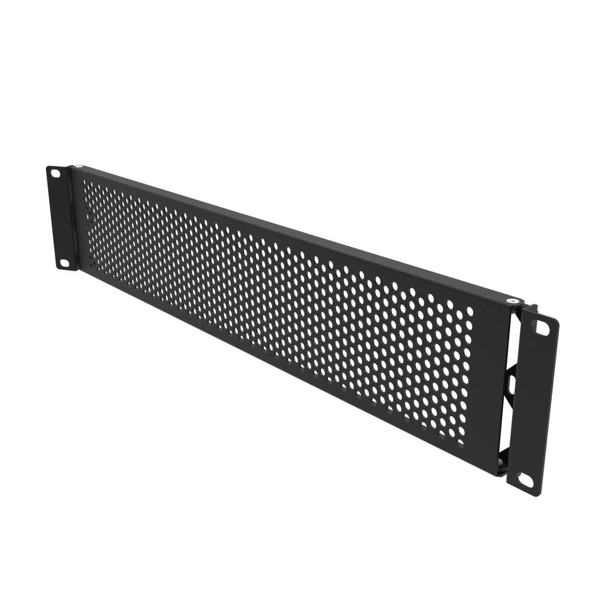 2U Vented Blank Panel-Steel 19" Hinged Perforated Rack Panel