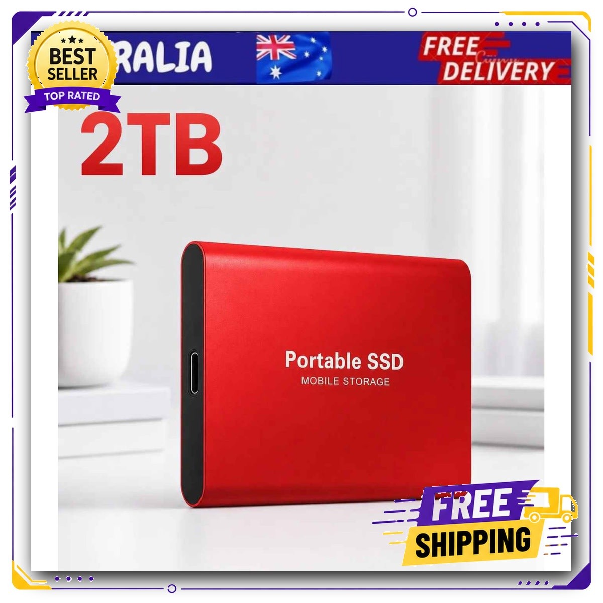 16TB Portable SSD USB 3.2 High-Speed External Hard Drive - Ultimate Mass Storage