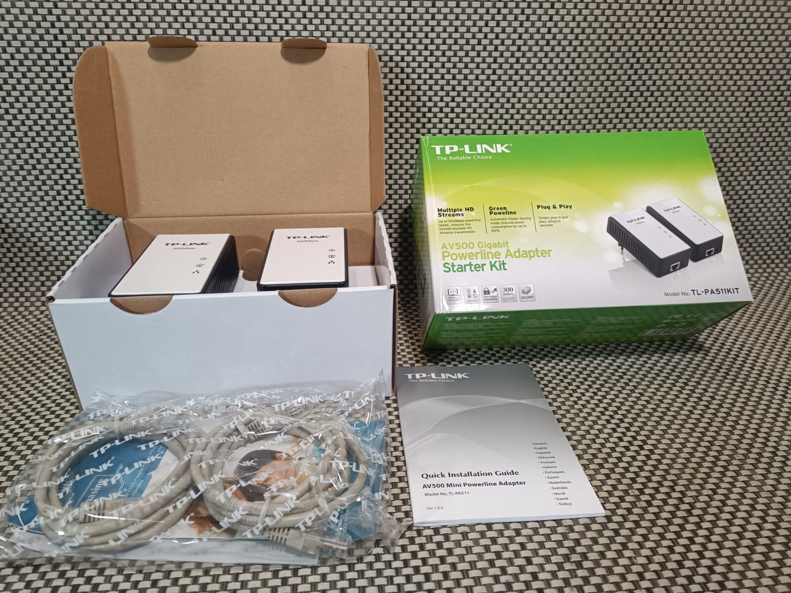 TP-LINK AV500 Gigabit Powerline Adapter Kit Set 2pcs