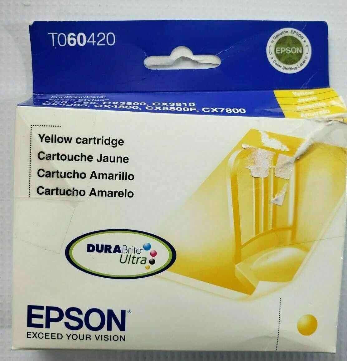  Epson Ink Cartridge T060420 Yellow DURABrite Ultra (05/2008)