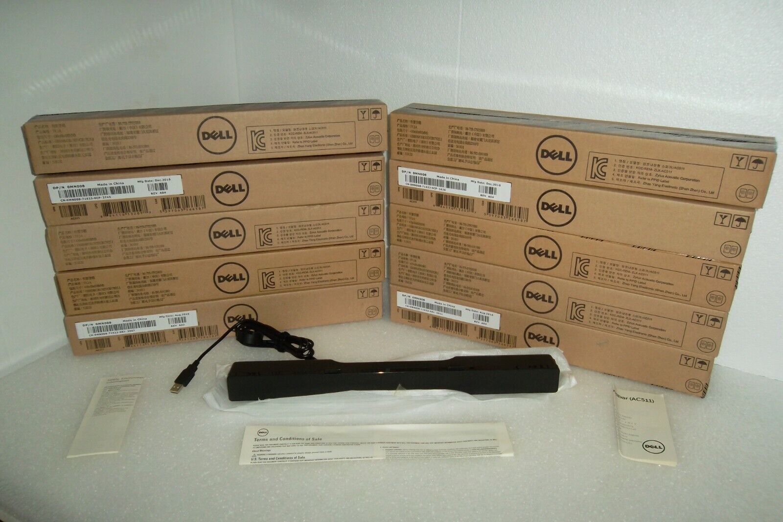 LOT-10 Dell AC511 Soundbar Speaker for  P2214Hb Monitor USB MN008 318-2885 NEW
